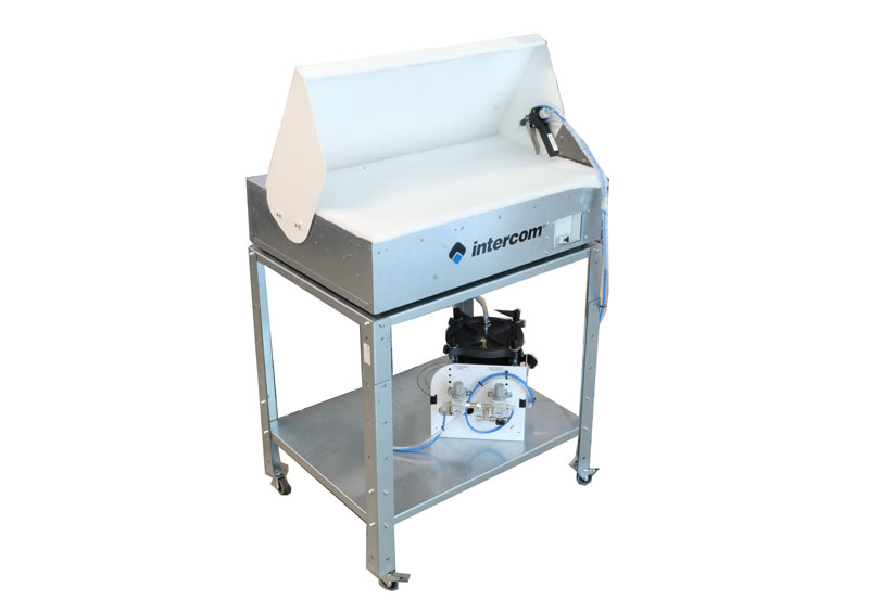 I3L48R - Cabine d'encollage B3L, système d'encollage S14 et réservoir de colle CA assemblé et installé