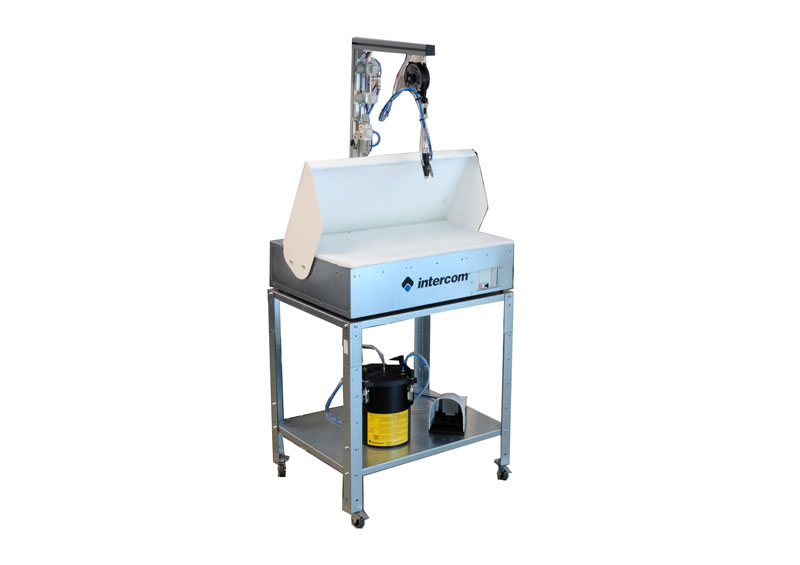 I3L88R - Banco aspirante B3L con appoggio su ruote dispositivo d